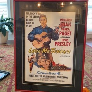 Framed Elvis poster